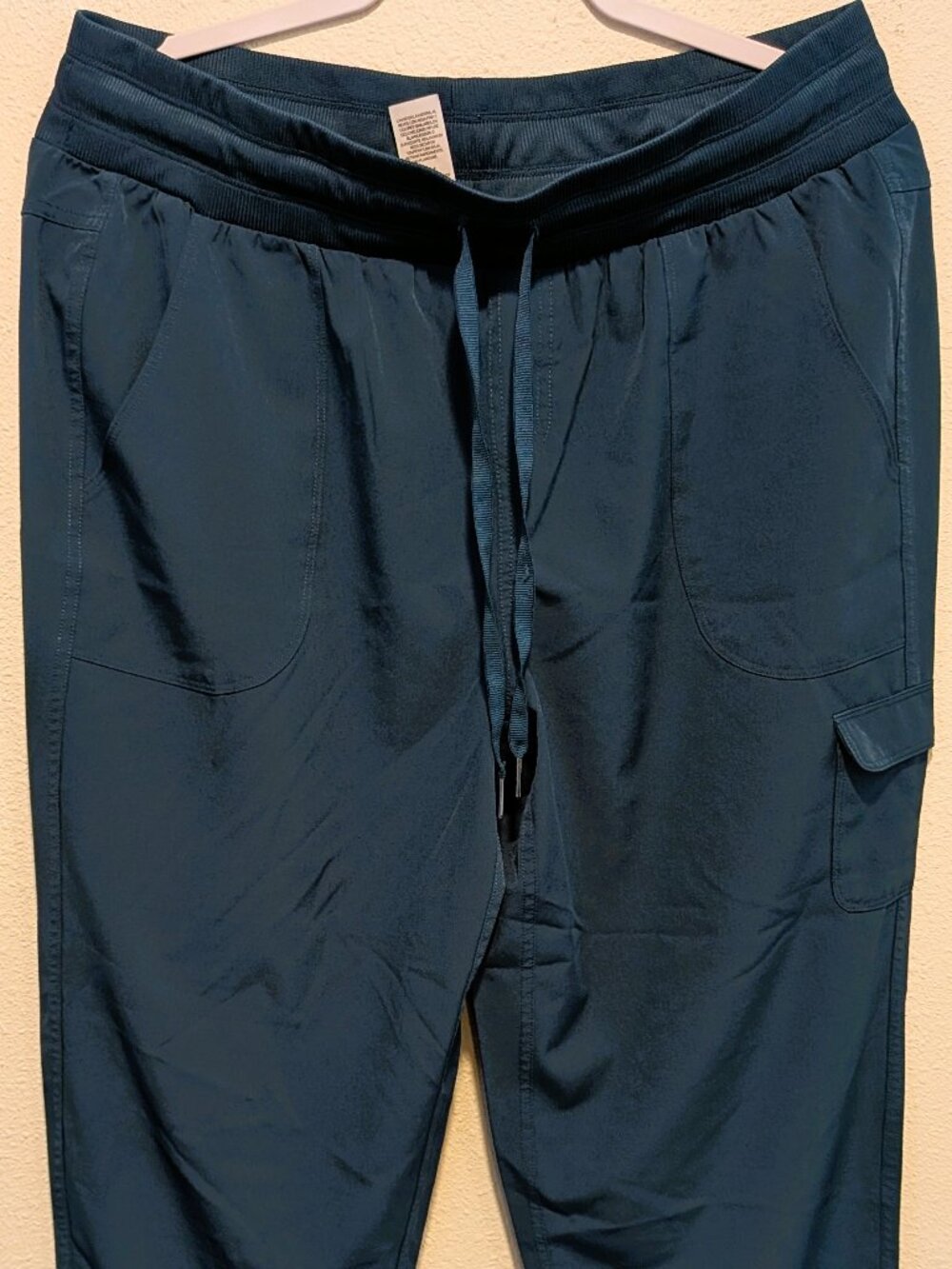 NWOT Women Large RBX Prime Anywhere Elastic Waist Cargo Capri Teal